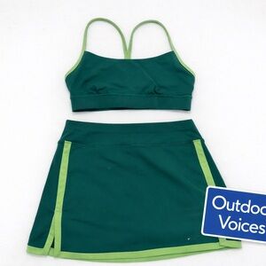 Outdoor Voices Teal and Lime Active Set